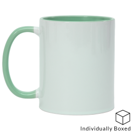 11oz Mint Green Inner & Handle Sublimation Mug