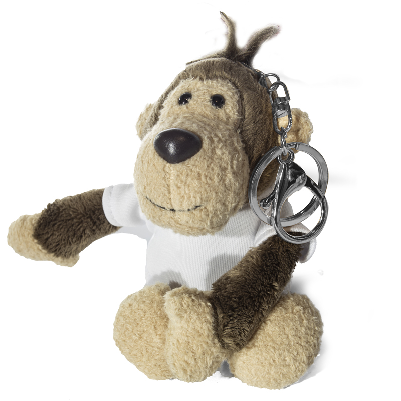 Key ring plushy dog with t-shirt for sublimation Dimension: 10 cm