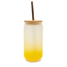 Gradient Yellow Glass Tumbler - 18oz