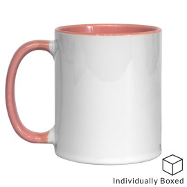 11oz Pink Inner & Handle Sublimation Mug