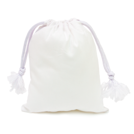 White Cotton Drawstring Pouch 15 x 20cm