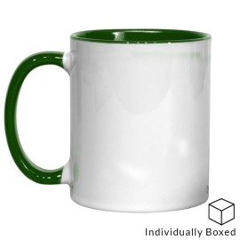 11oz Green Inner & Handle Sublimation Mug