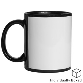 11oz Black Mug with Patch